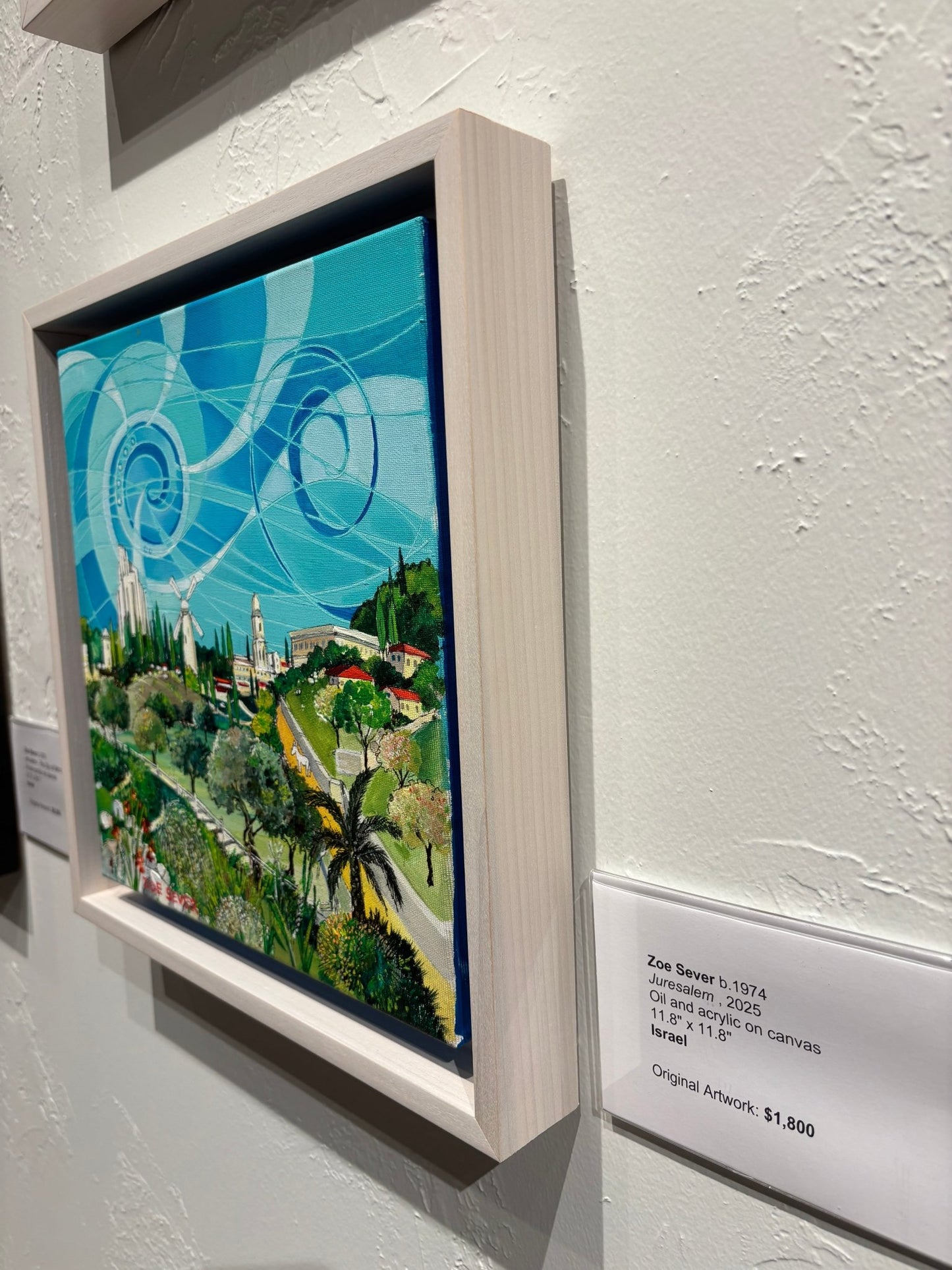 Original Painting "Jerusalem" by Zoe Sever, 11.8" x 11.8" - ThePopUp Art Gallery