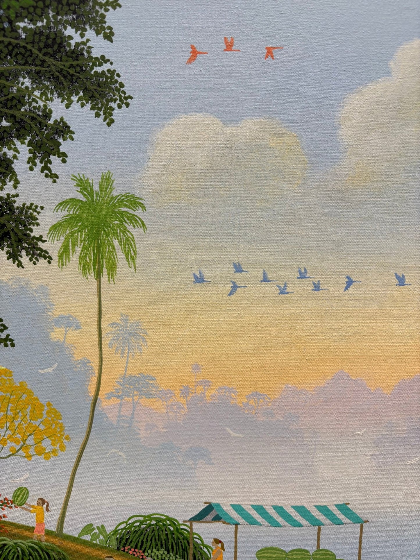 Original Painting "Watermelon Seller" by Edivaldo Barbosa de Souza 15.7” x 19.7” - ThePopUp Art Gallery