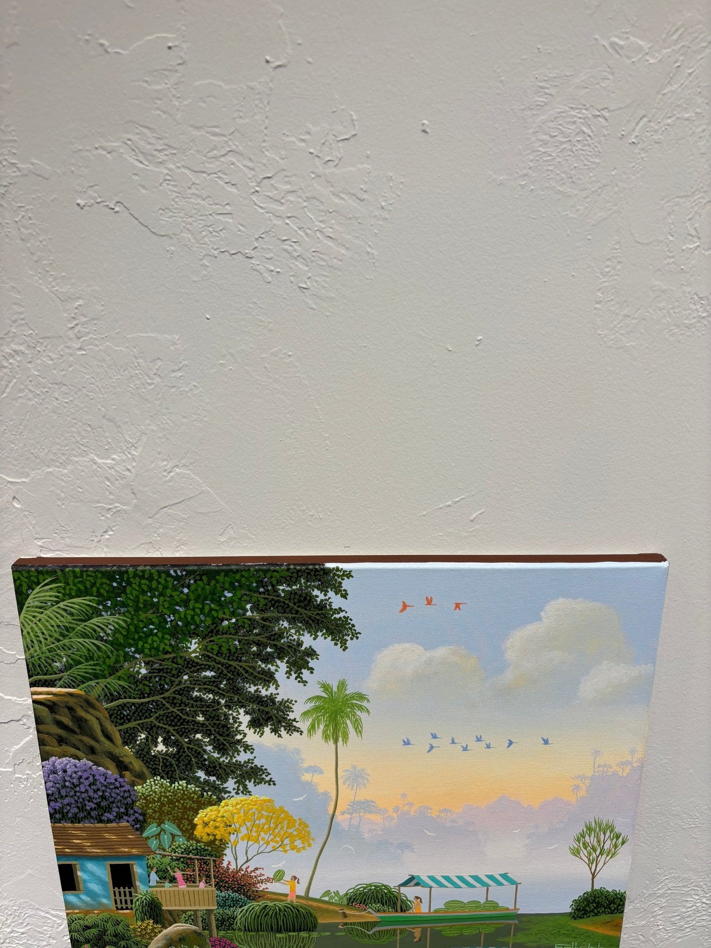 Original Painting "Watermelon Seller" by Edivaldo Barbosa de Souza 15.7” x 19.7” - ThePopUp Art Gallery