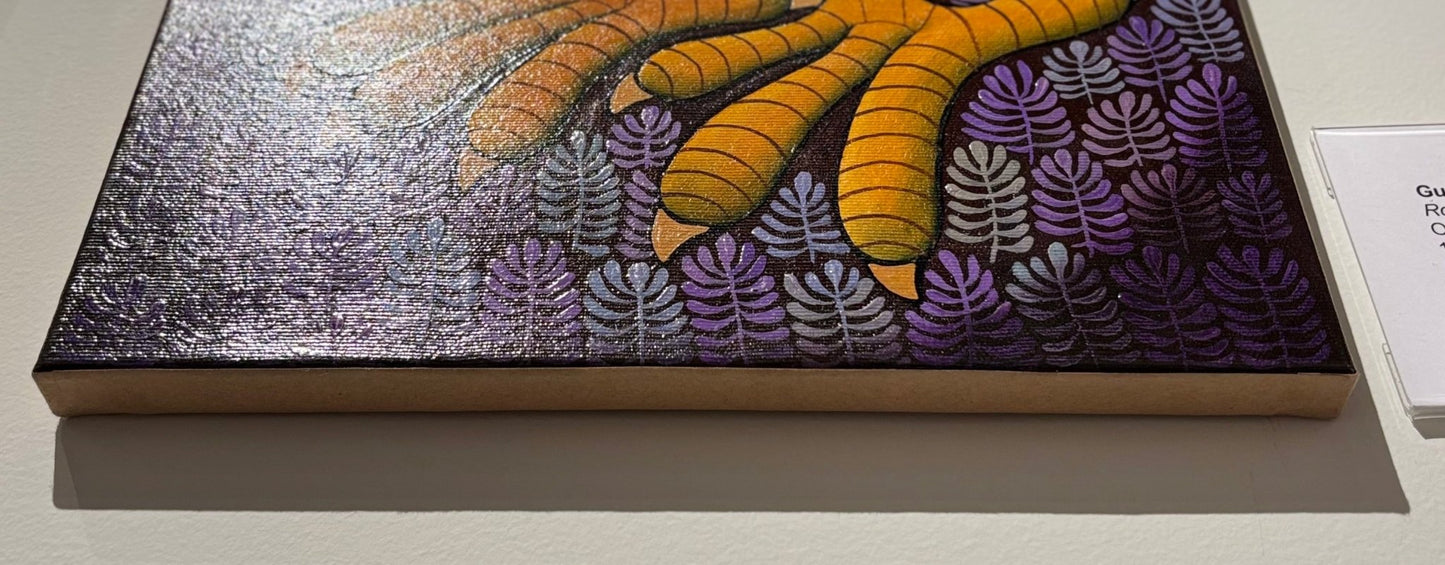 Original Painting "Rooster In the Alps" by Guido Vedovato 15.7" x 11.8" - ThePopUp Art Gallery