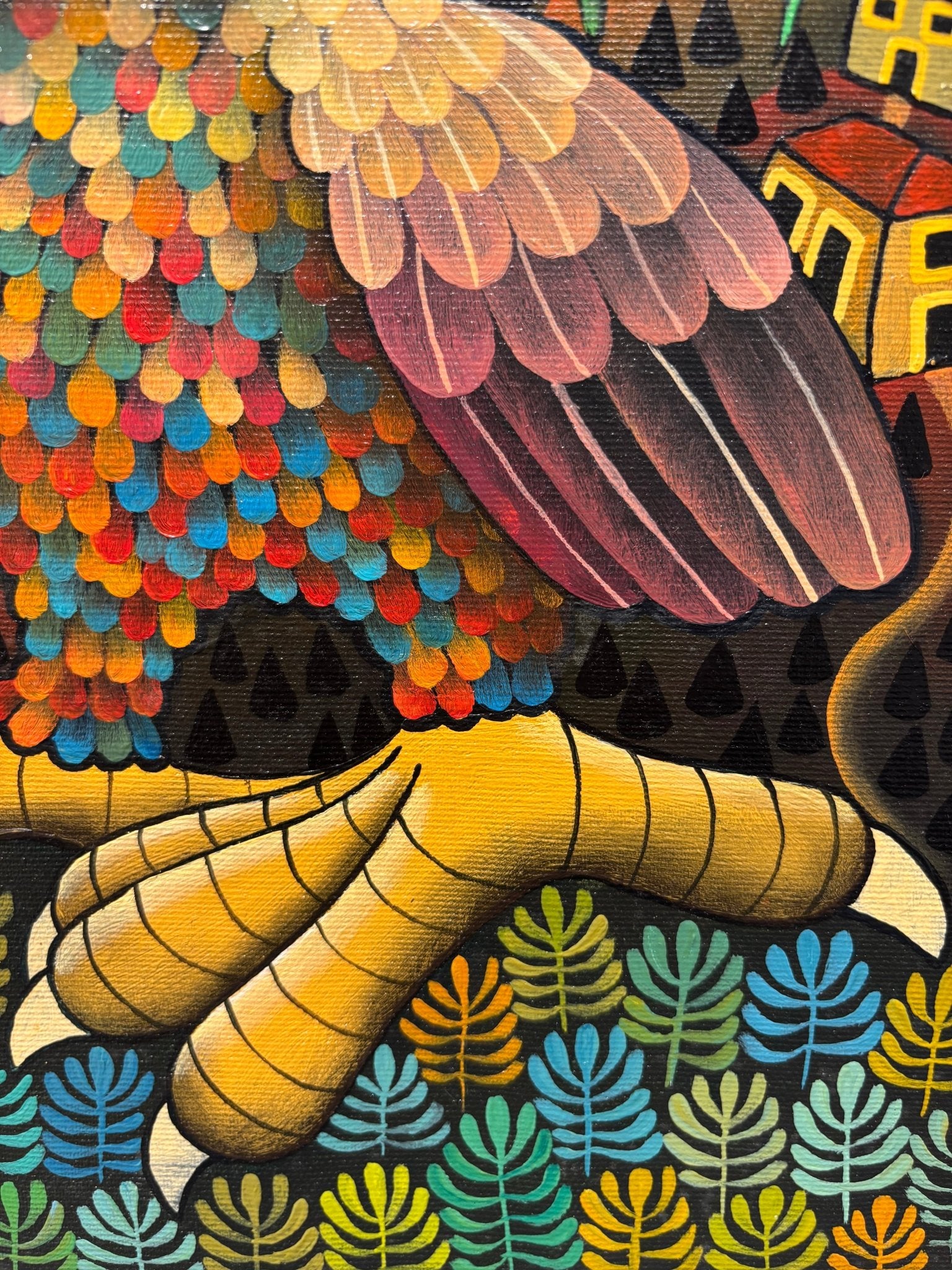 Original Painting "Owl Amidst the Trees" by Guido Vedovato 15.7” x 11.8” - ThePopUp Art Gallery