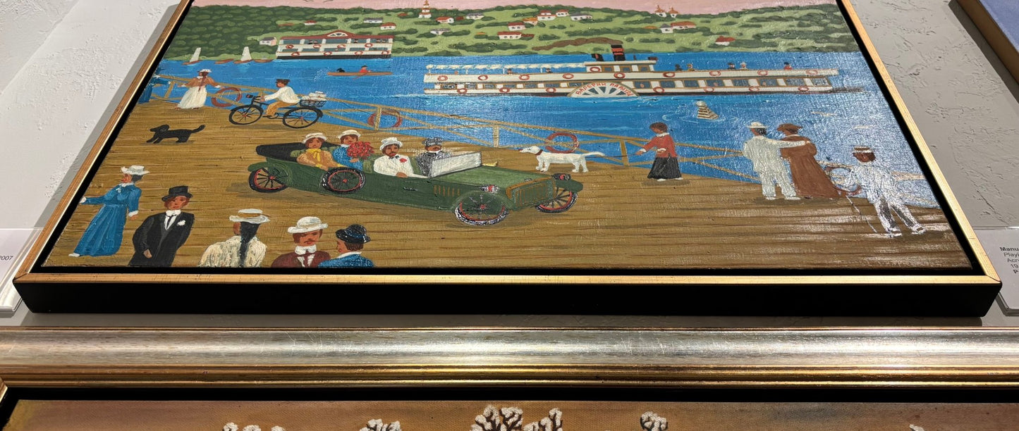 Original painting "Bridge Over the Oka River" by Valeriy Parachod 19.7" x 27.6" - ThePopUp Art Gallery