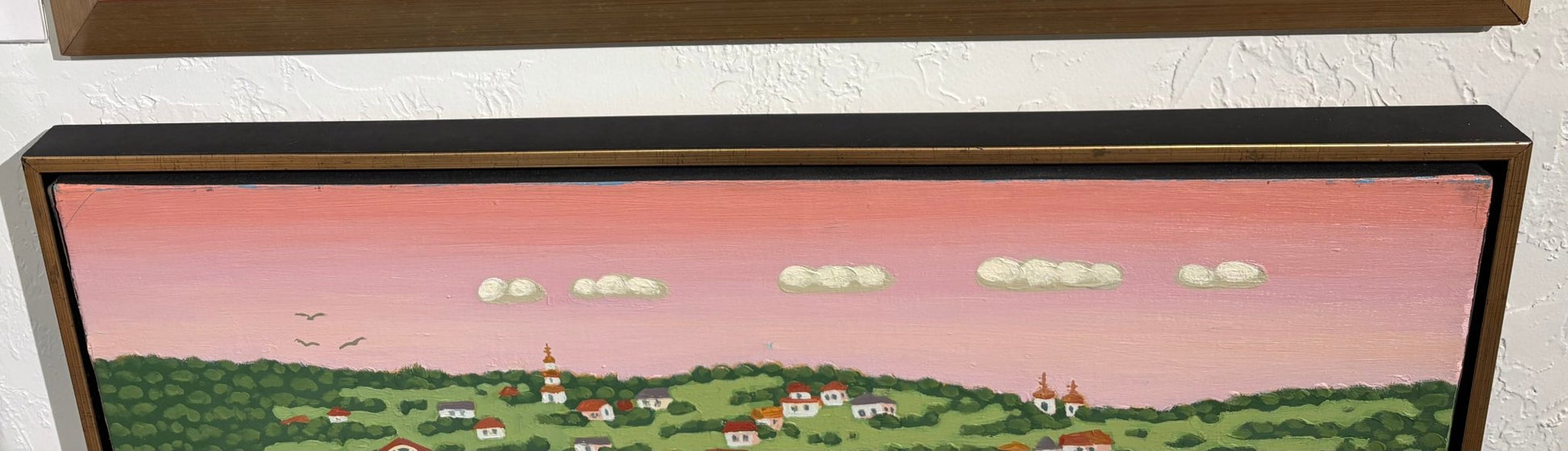 Original painting "Bridge Over the Oka River" by Valeriy Parachod 19.7" x 27.6" - ThePopUp Art Gallery