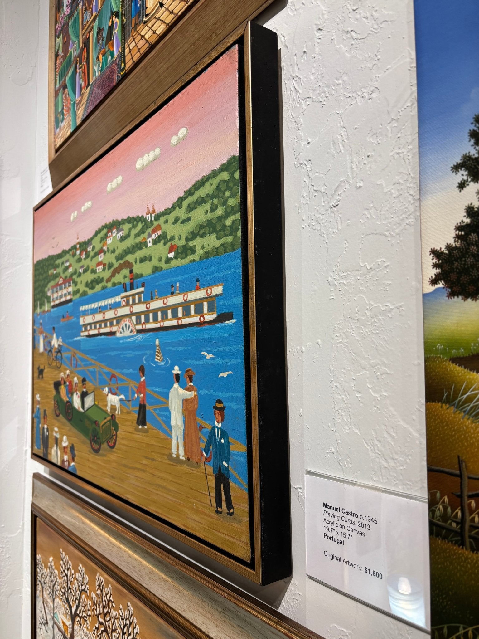 Original painting "Bridge Over the Oka River" by Valeriy Parachod 19.7" x 27.6" - ThePopUp Art Gallery