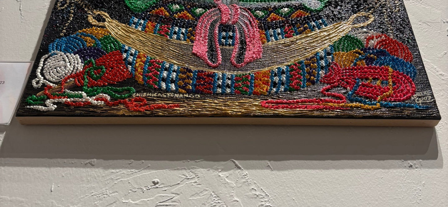 Original Painting "Chichicastenango Weaver" by Lorenzo Cruz 24.8” x 16.9” - ThePopUp Art Gallery