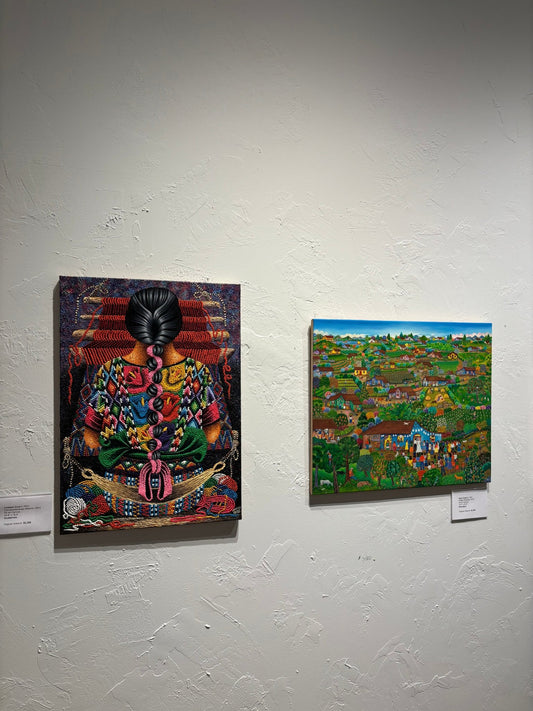 Original Painting "Chichicastenango Weaver" by Lorenzo Cruz 24.8” x 16.9” - ThePopUp Art Gallery