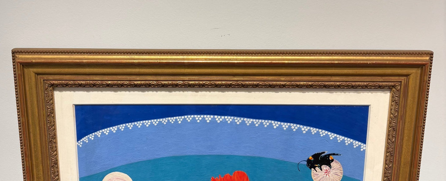 Original Painting "The Playful Lion" by Tatiana Dmitriyevna Elenok 27.6" x 19.7" - ThePopUp Art Gallery