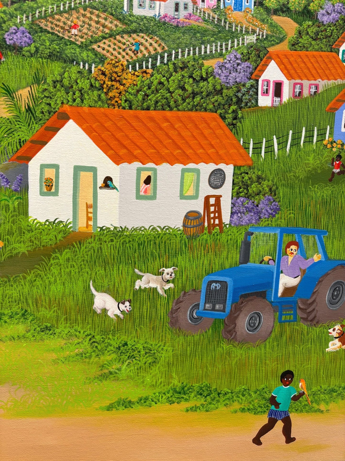 Original Painting "My Childhood" by Ana Maria Dias 29.1” x 64.6” - ThePopUp Art Gallery