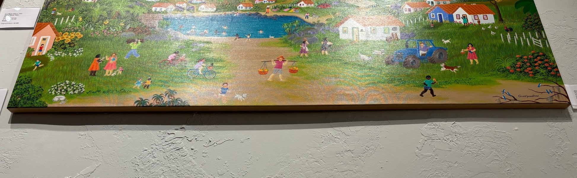 Original Painting "My Childhood" by Ana Maria Dias 29.1” x 64.6” - ThePopUp Art Gallery