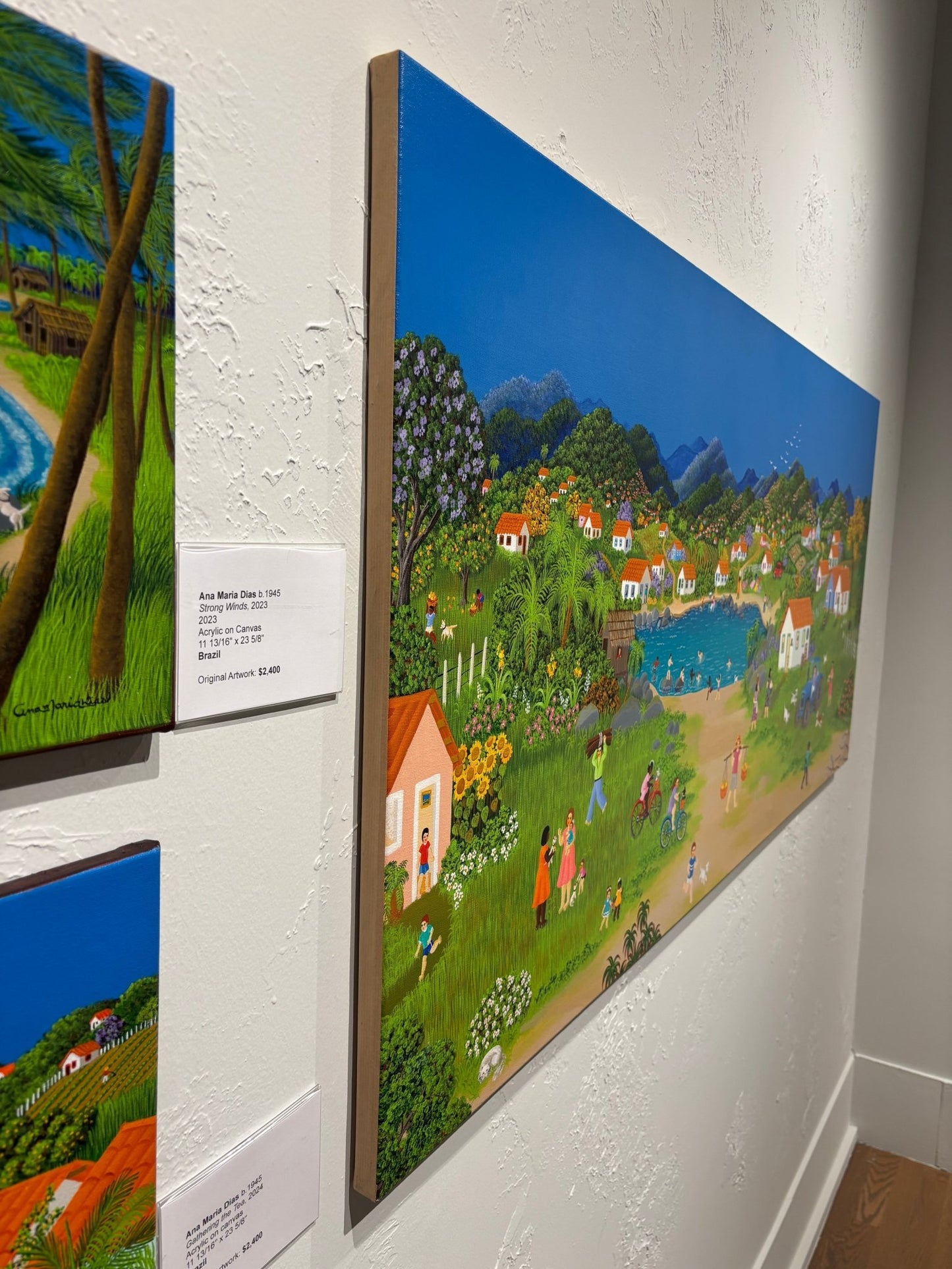 Original Painting "My Childhood" by Ana Maria Dias 29.1” x 64.6” - ThePopUp Art Gallery