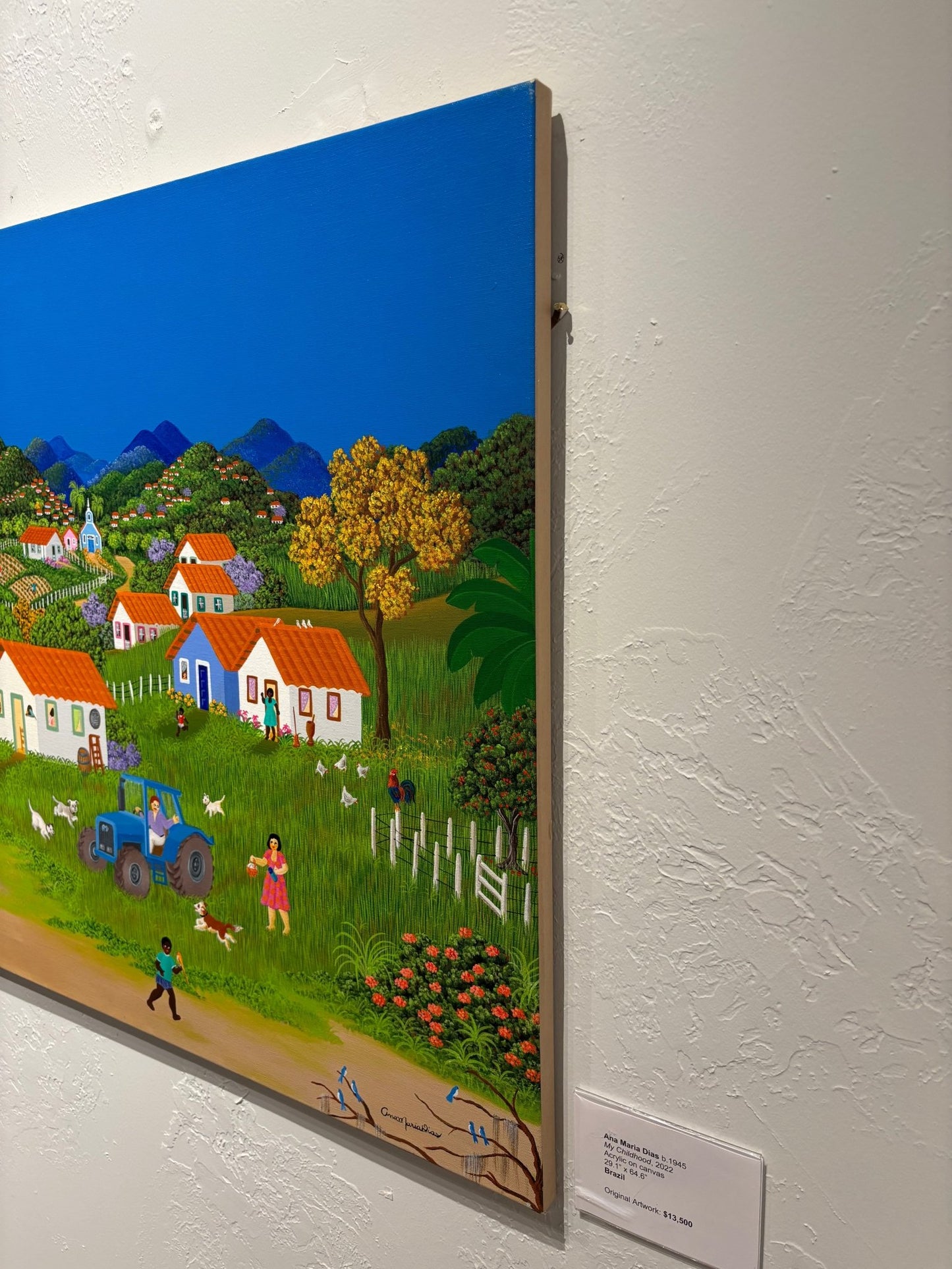 Original Painting "My Childhood" by Ana Maria Dias 29.1” x 64.6” - ThePopUp Art Gallery