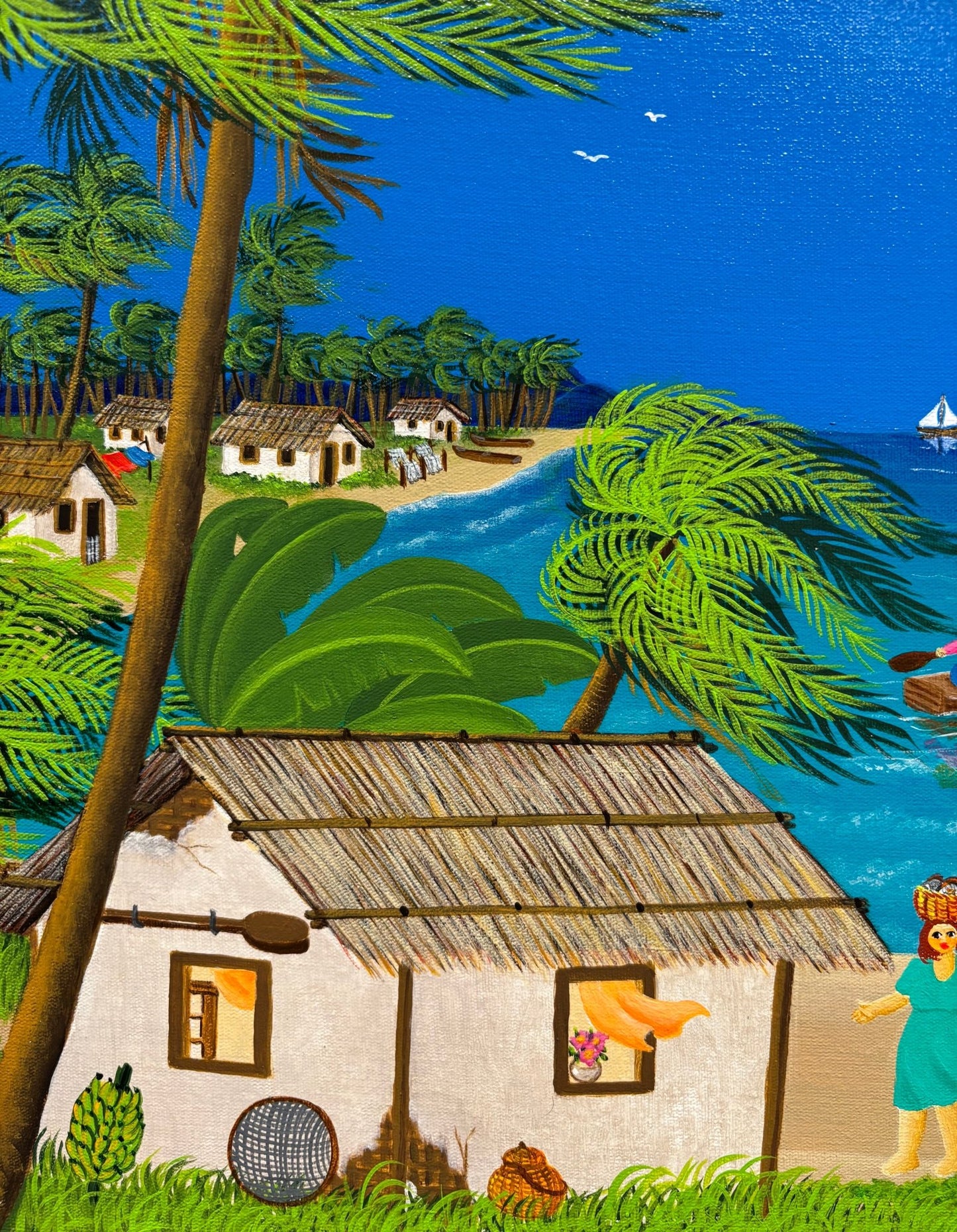 Original Painting "Strong Winds" by Ana Maria Dias 11 13/16" x 23 5/8" - ThePopUp Art Gallery