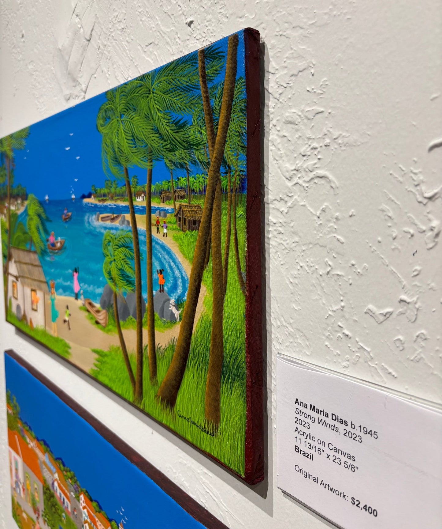 Original Painting "Strong Winds" by Ana Maria Dias 11 13/16" x 23 5/8" - ThePopUp Art Gallery