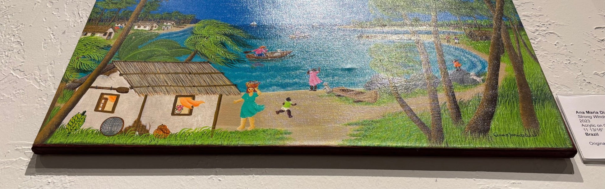 Original Painting "Strong Winds" by Ana Maria Dias 11 13/16" x 23 5/8" - ThePopUp Art Gallery