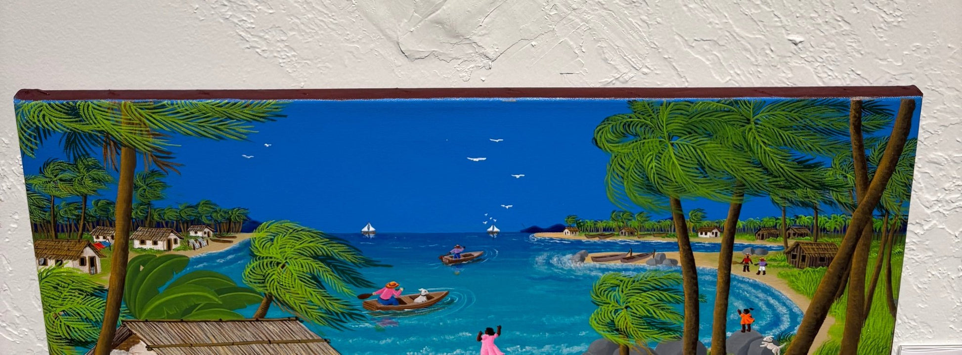 Original Painting "Strong Winds" by Ana Maria Dias 11 13/16" x 23 5/8" - ThePopUp Art Gallery