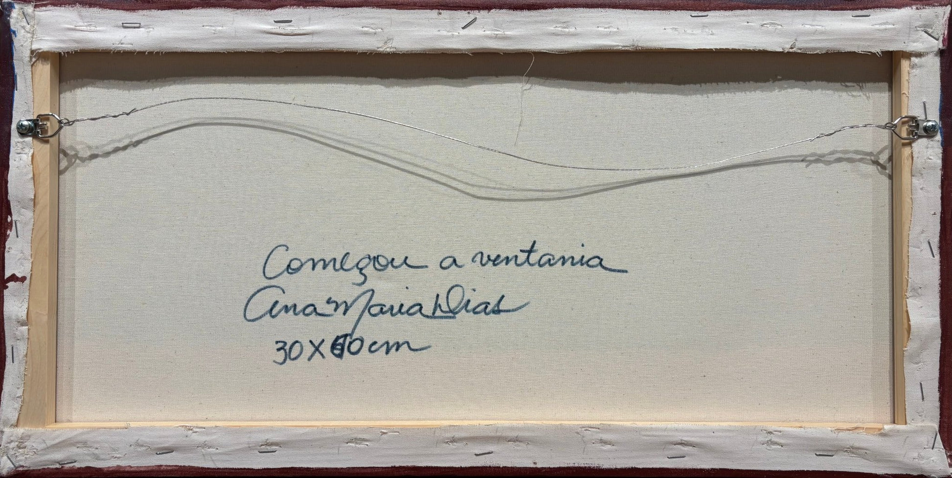 Original Painting "Strong Winds" by Ana Maria Dias 11 13/16" x 23 5/8" - ThePopUp Art Gallery