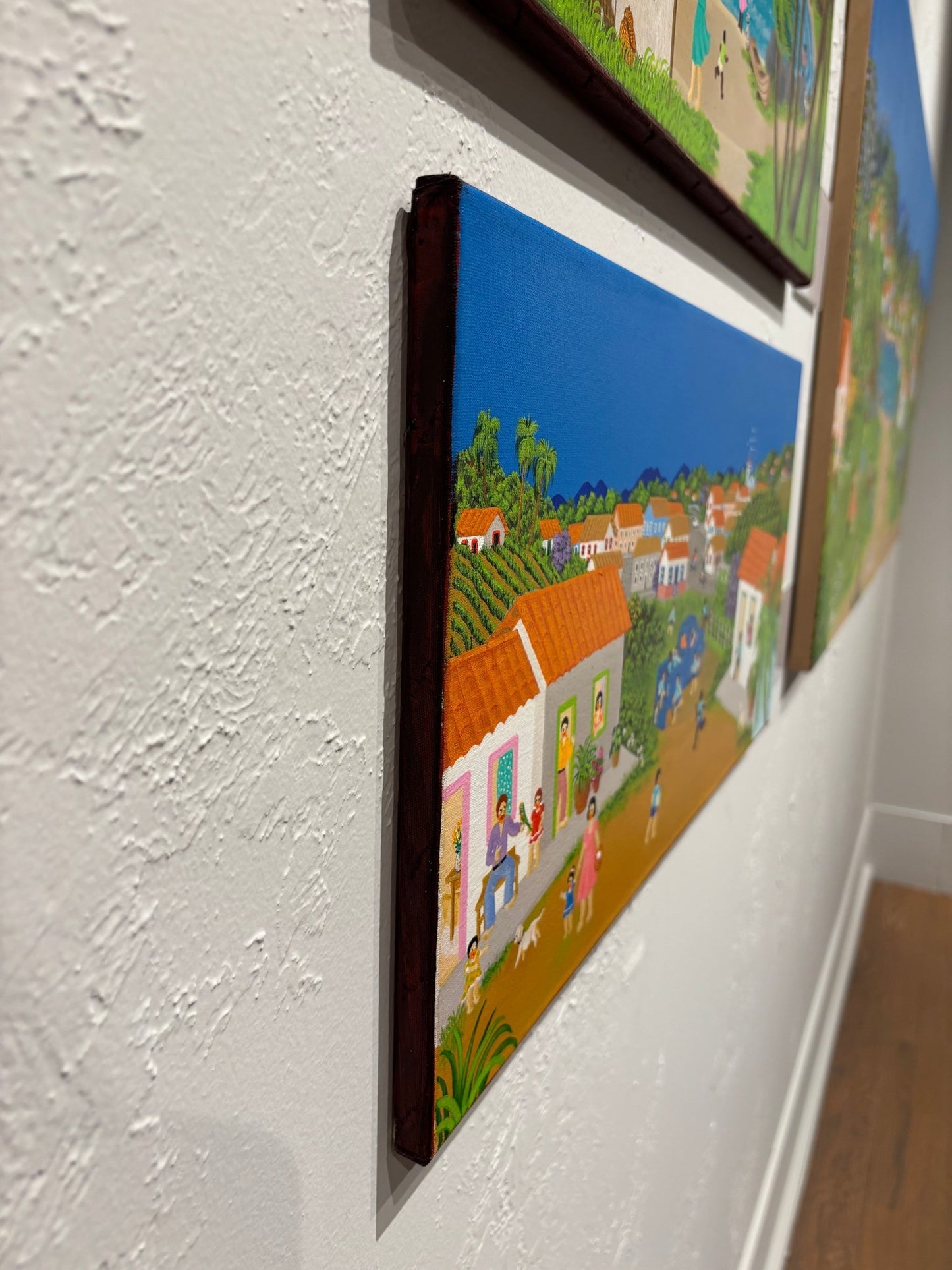 Original Painting "Gathering the Tea" by Ana Maria Dias 11 13/16" x 23 5/8" - ThePopUp Art Gallery