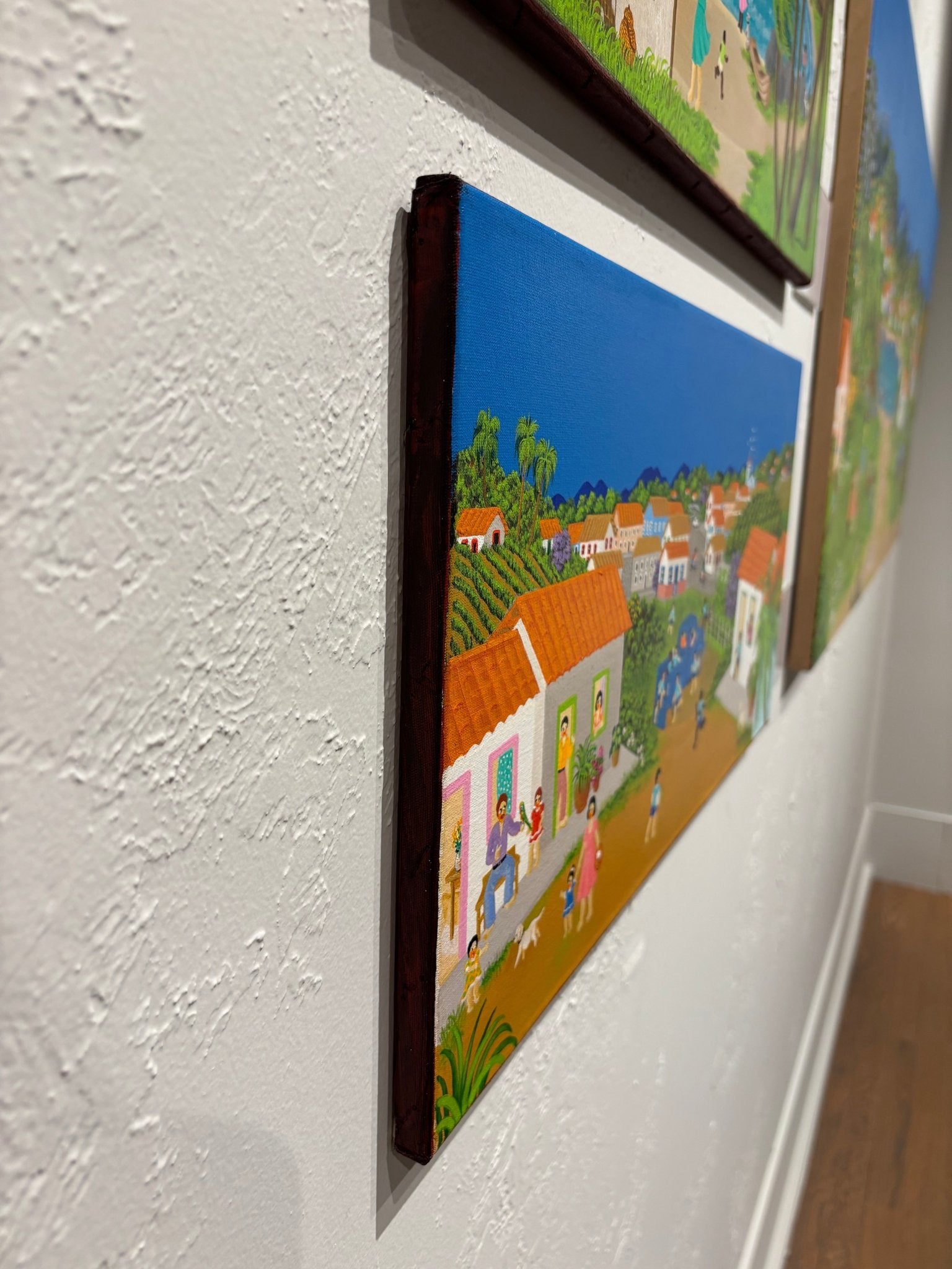 Original Painting "Gathering the Tea" by Ana Maria Dias 11 13/16" x 23 5/8" - ThePopUp Art Gallery