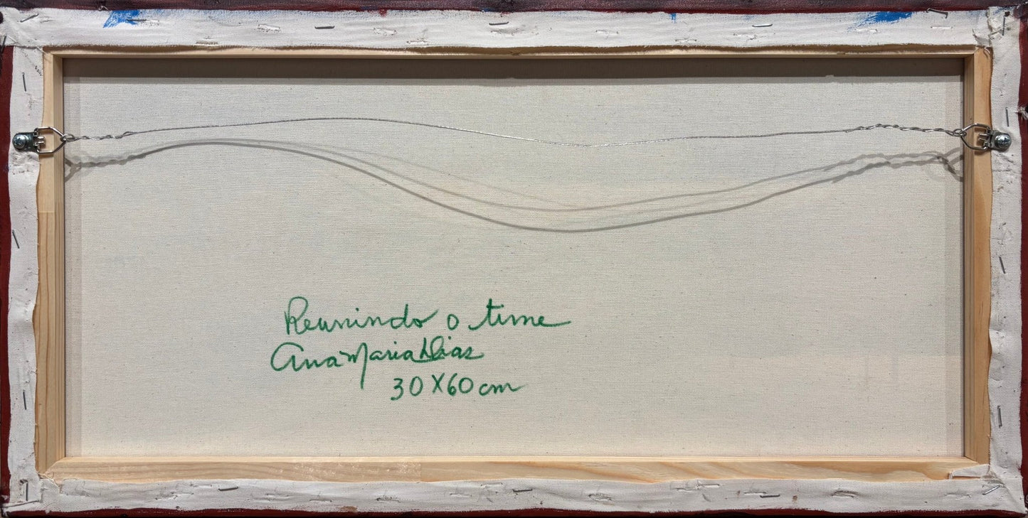 Original Painting "Gathering the Tea" by Ana Maria Dias 11 13/16" x 23 5/8" - ThePopUp Art Gallery