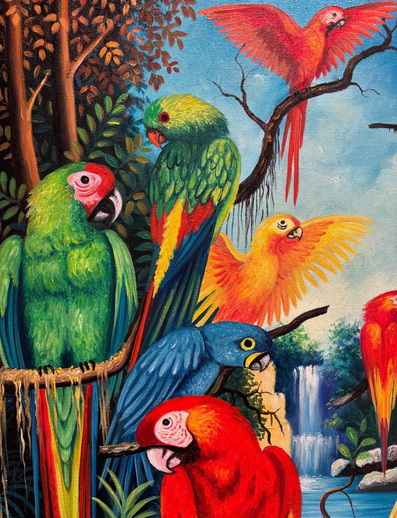 Original Painting "Jungle Harmony" by Lorenzo Cruz 49.6” x 29.9” - ThePopUp Art Gallery
