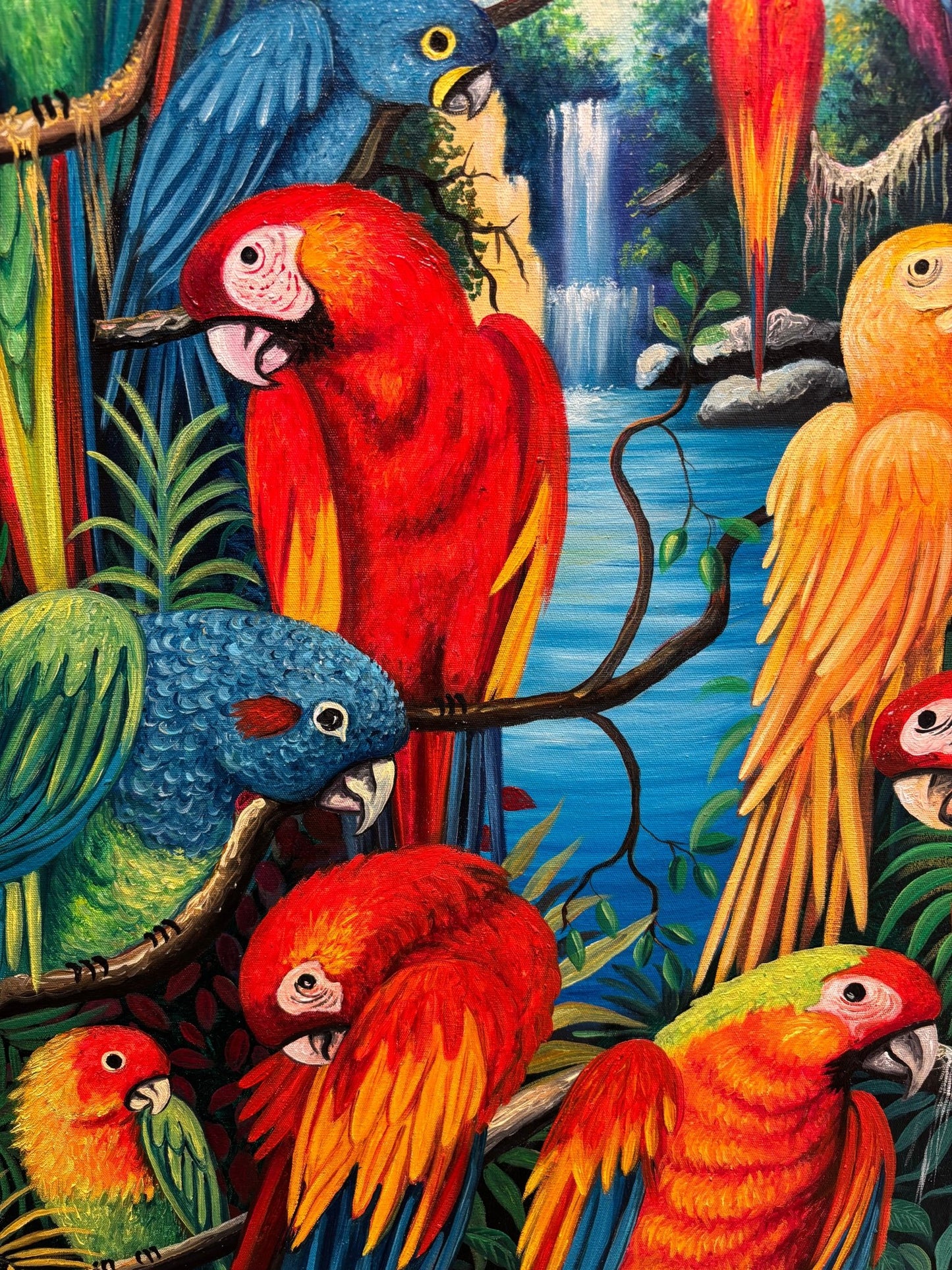 Original Painting "Jungle Harmony" by Lorenzo Cruz 49.6” x 29.9” - ThePopUp Art Gallery