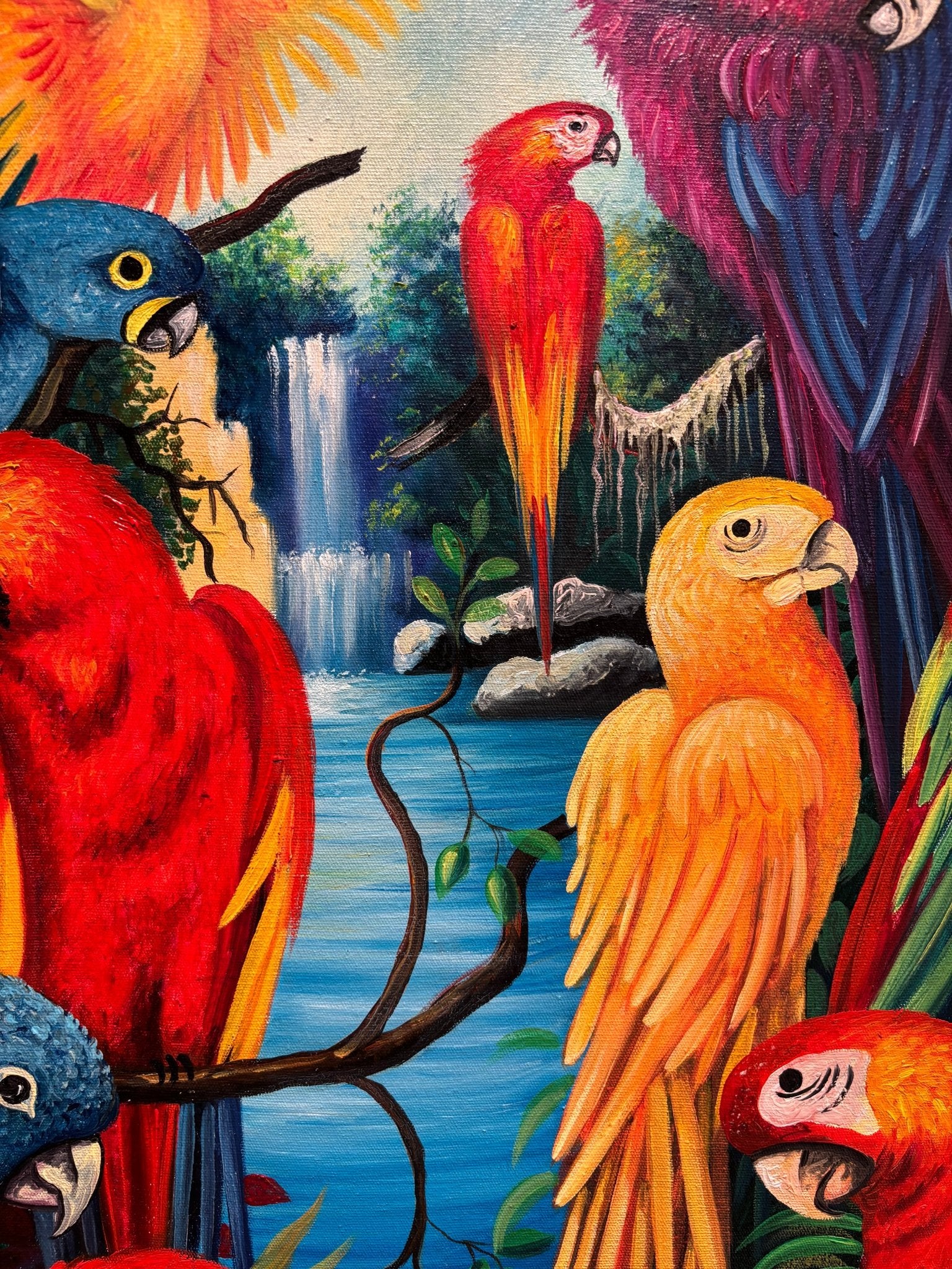 Original Painting "Jungle Harmony" by Lorenzo Cruz 49.6” x 29.9” - ThePopUp Art Gallery
