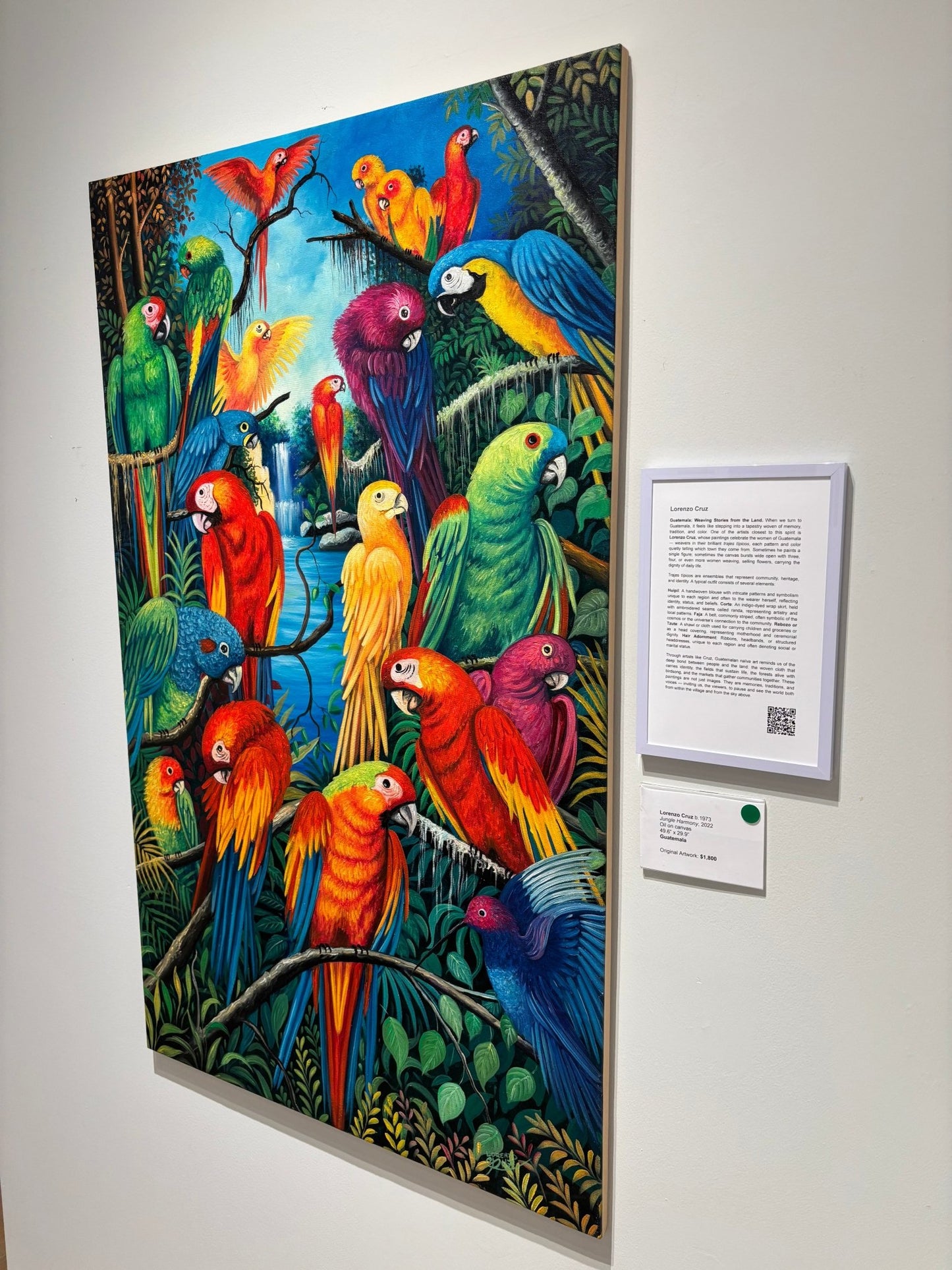 Original Painting "Jungle Harmony" by Lorenzo Cruz 49.6” x 29.9” - ThePopUp Art Gallery