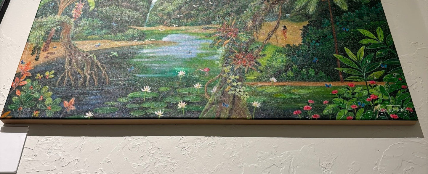 Original Painting "The Portal to Paradise" by Mara Toledo 23 5/8 x 31 1/2 - ThePopUp Art Gallery