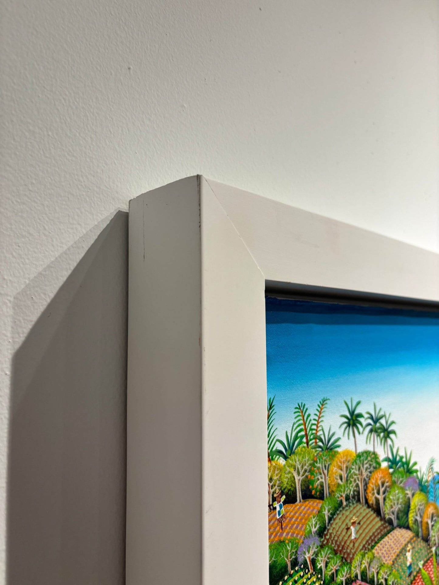 Original Painting "The Town Train" by Fausto Pérez 37.4" x 29.5" - ThePopUp Art Gallery