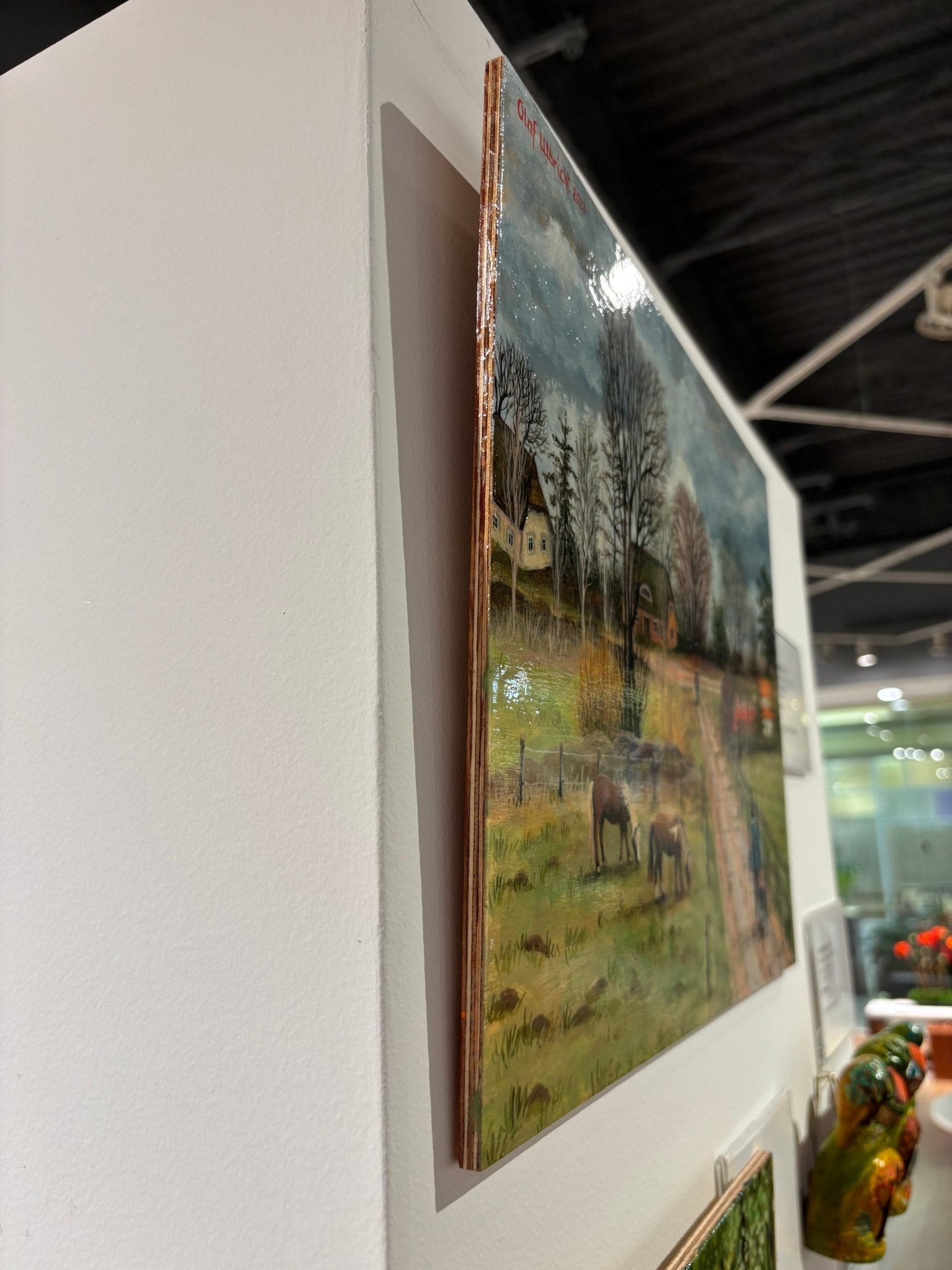 Original Painting "A Chance Encounter" by Olaf Ulbricht 11.8” x 15.7” - ThePopUp Art Gallery