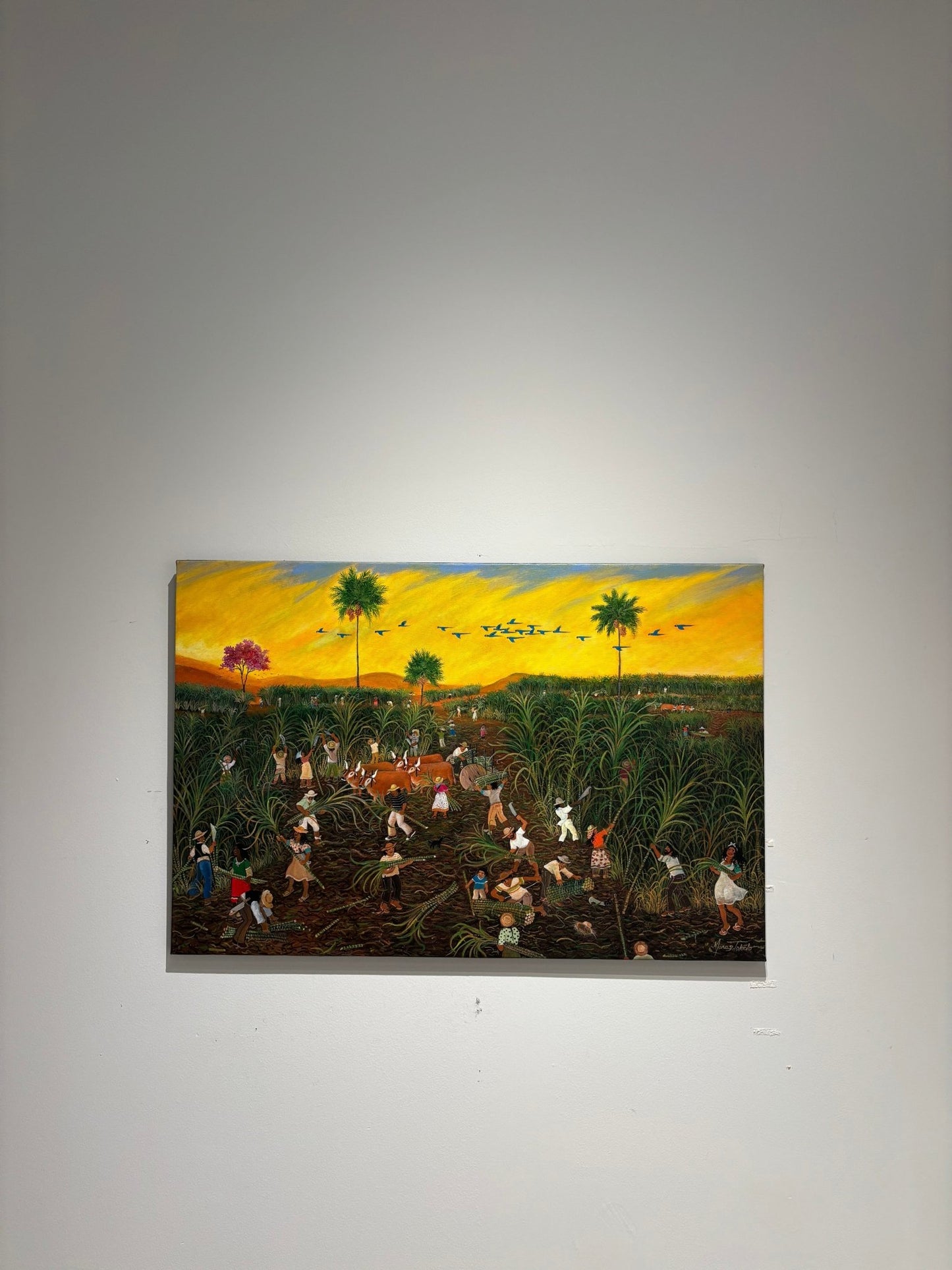 Original Painting "Arrival of The Produce" by Mara Toledo 23.5"x352/8" - ThePopUp Art Gallery