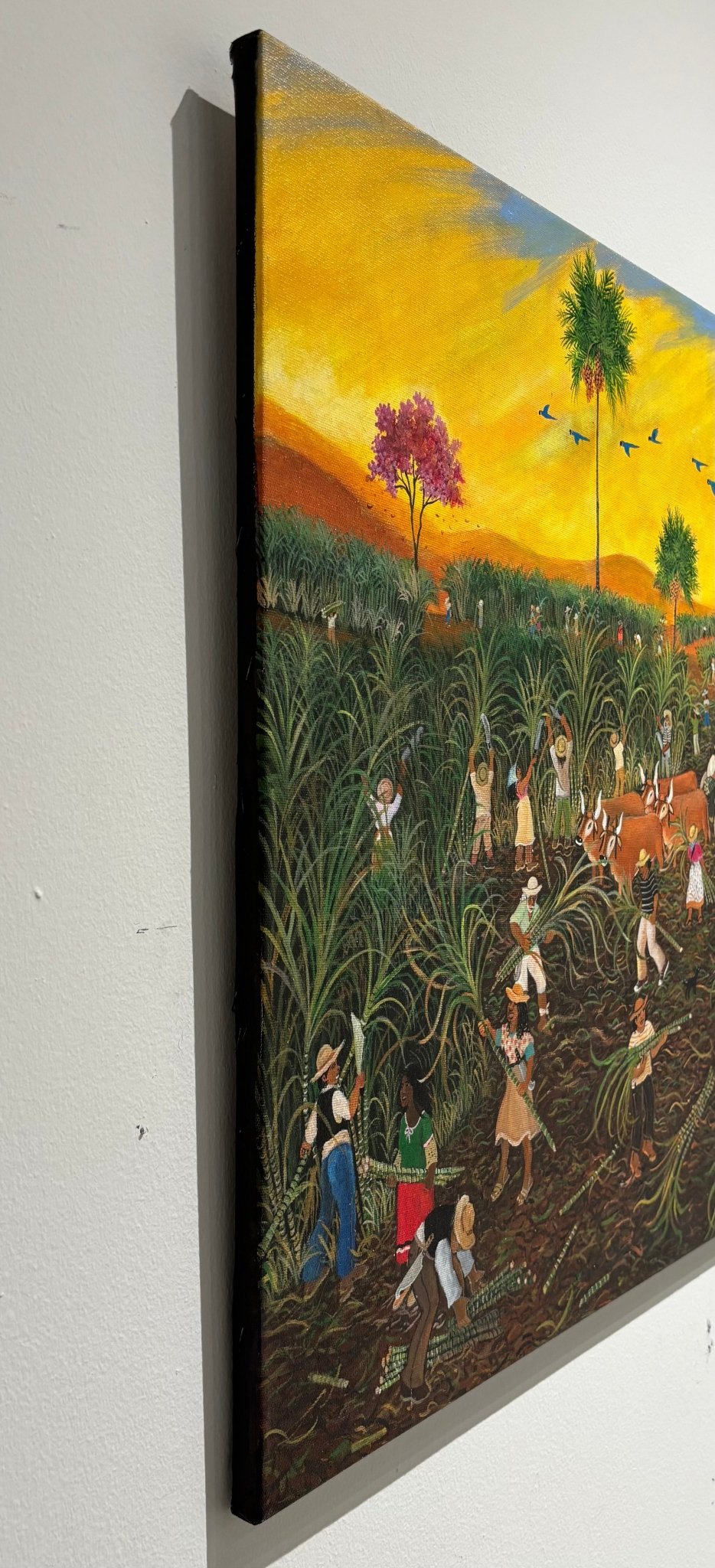 Original Painting "Arrival of The Produce" by Mara Toledo 23.5"x352/8" - ThePopUp Art Gallery