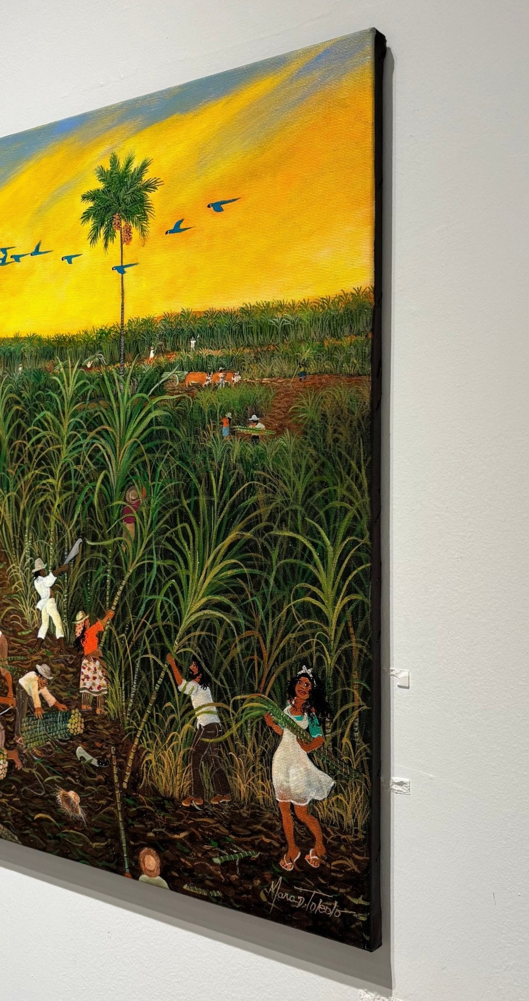 Original Painting "Arrival of The Produce" by Mara Toledo 23.5"x352/8" - ThePopUp Art Gallery