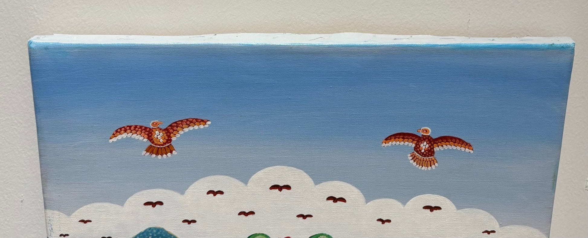 Original Painting "Romance Among The Flock" 19 3/4"x15 3/8" - ThePopUp Art Gallery