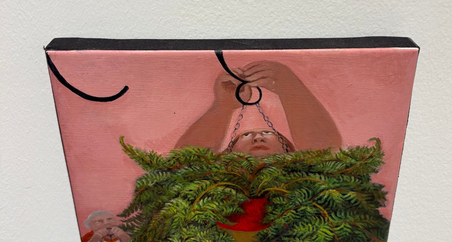 Original Painting "The Somanbaia Plant" by Eduardo Ungar 11.8" x 9.8" - ThePopUp Art Gallery