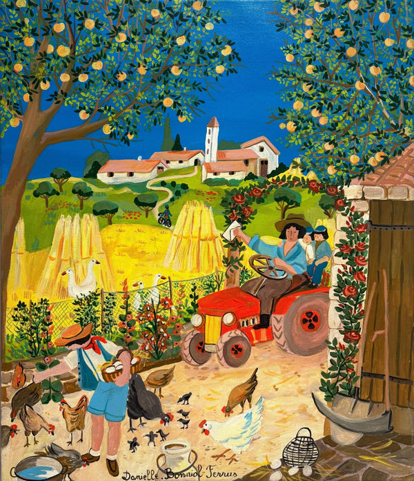 Original Painting "Good News" by Danielle Bonnol Ferou 21 1/4"x17" - ThePopUp Art Gallery