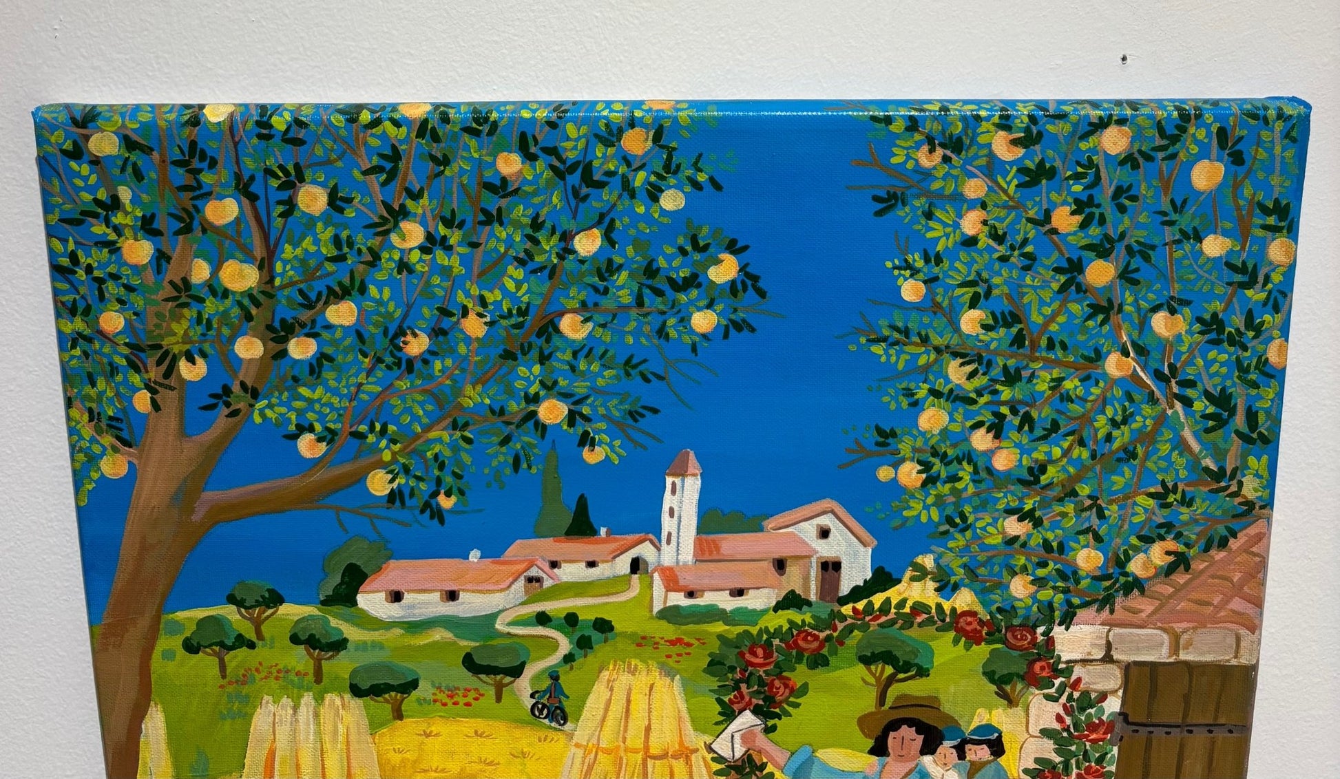 Original Painting "Good News" by Danielle Bonnol Ferou 21 1/4"x17" - ThePopUp Art Gallery