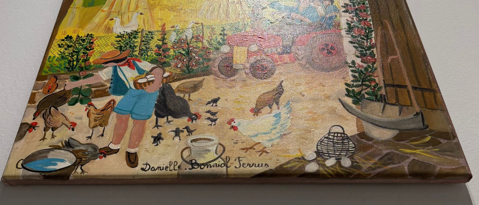 Original Painting "Good News" by Danielle Bonnol Ferou 21 1/4"x17" - ThePopUp Art Gallery