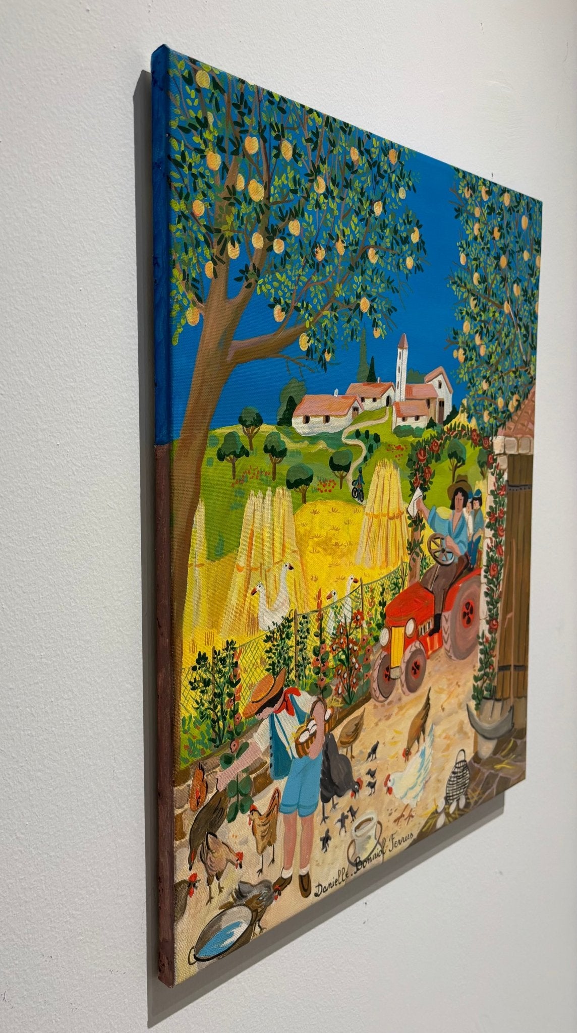 Original Painting "Good News" by Danielle Bonnol Ferou 21 1/4"x17" - ThePopUp Art Gallery