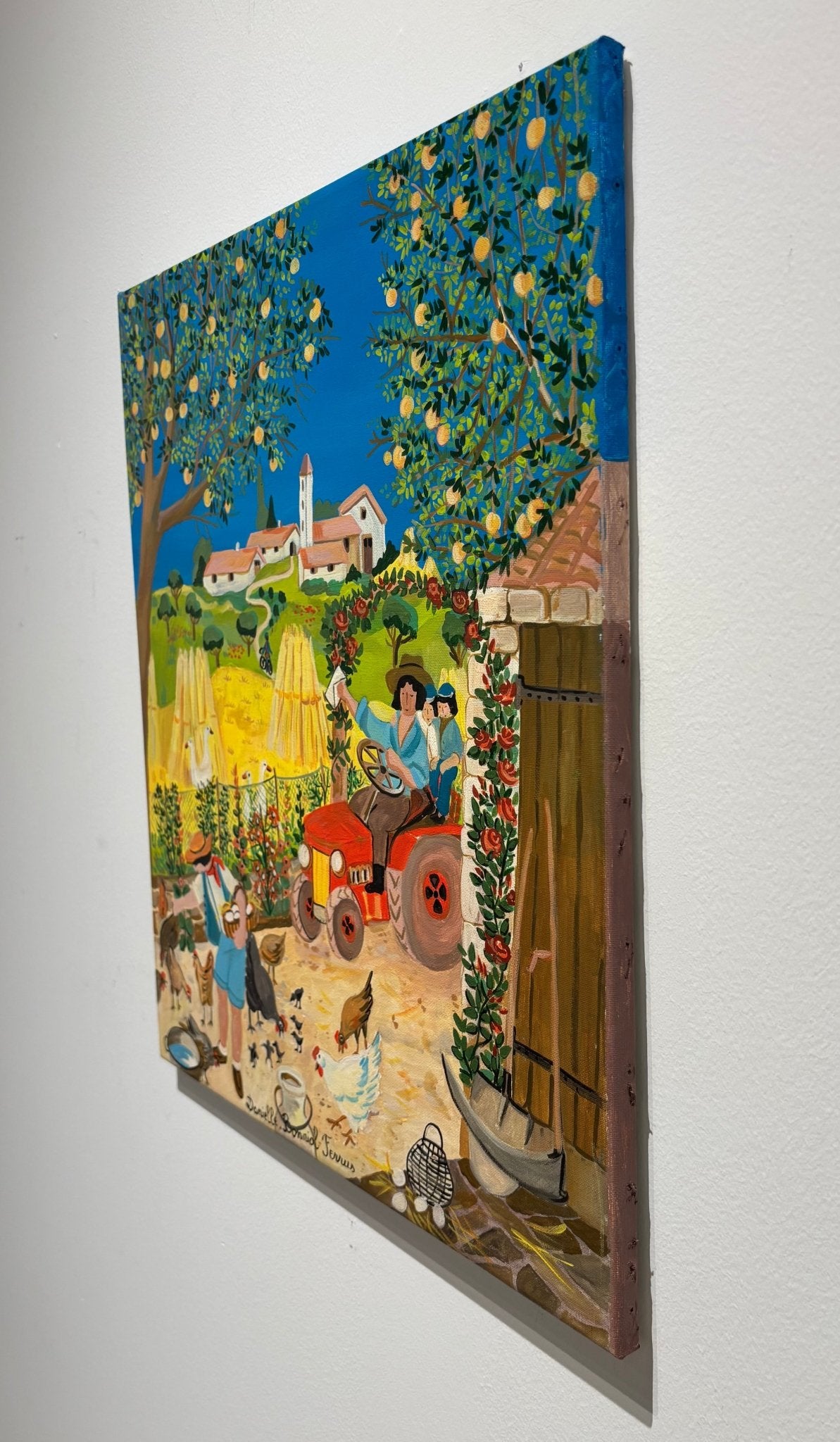 Original Painting "Good News" by Danielle Bonnol Ferou 21 1/4"x17" - ThePopUp Art Gallery