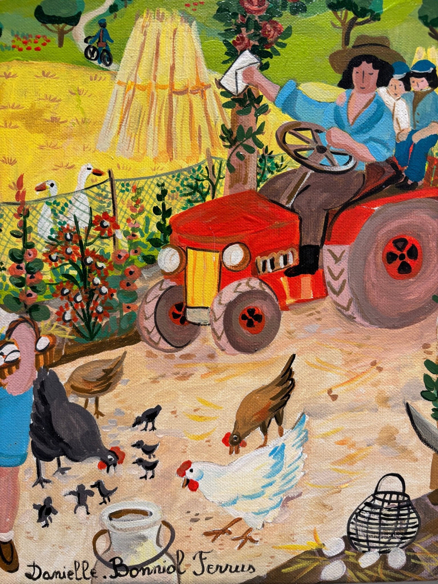 Original Painting "Good News" by Danielle Bonnol Ferou 21 1/4"x17" - ThePopUp Art Gallery