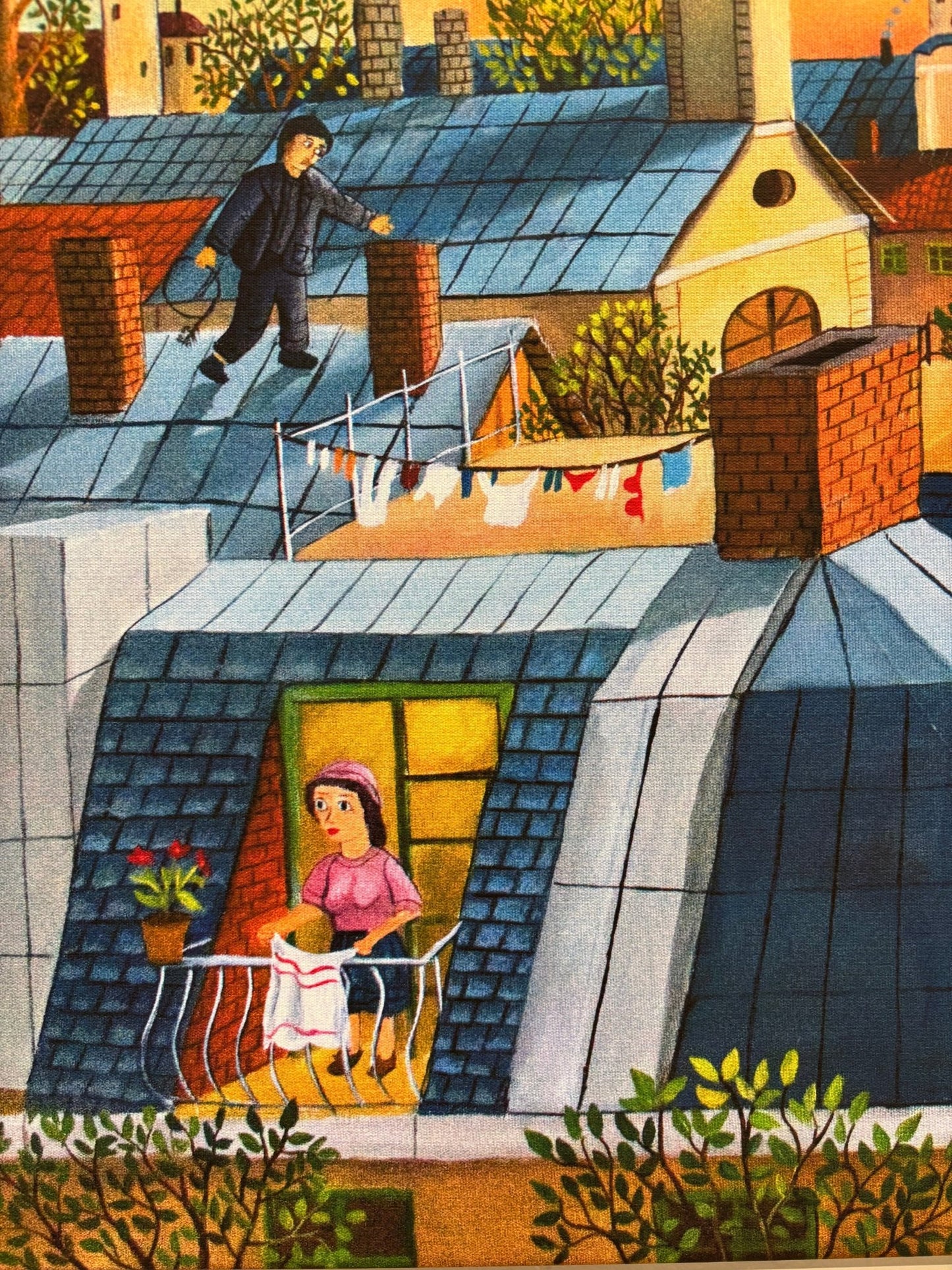 Print "Sunset on the Roof" by Mihai Dascalu 39.5" x 27.5" - ThePopUp Art Gallery