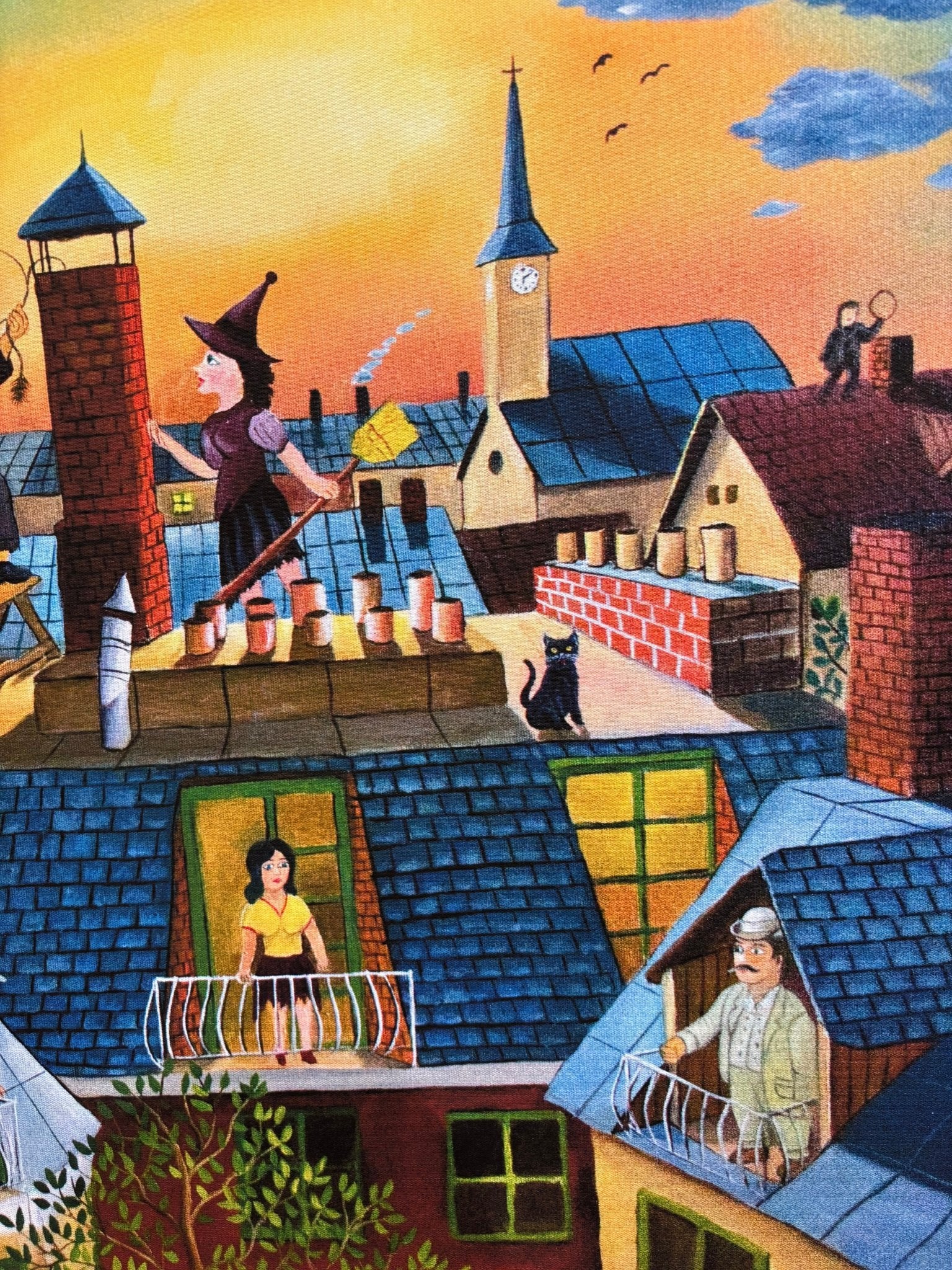 Print "Sunset on the Roof" by Mihai Dascalu 39.5" x 27.5" - ThePopUp Art Gallery