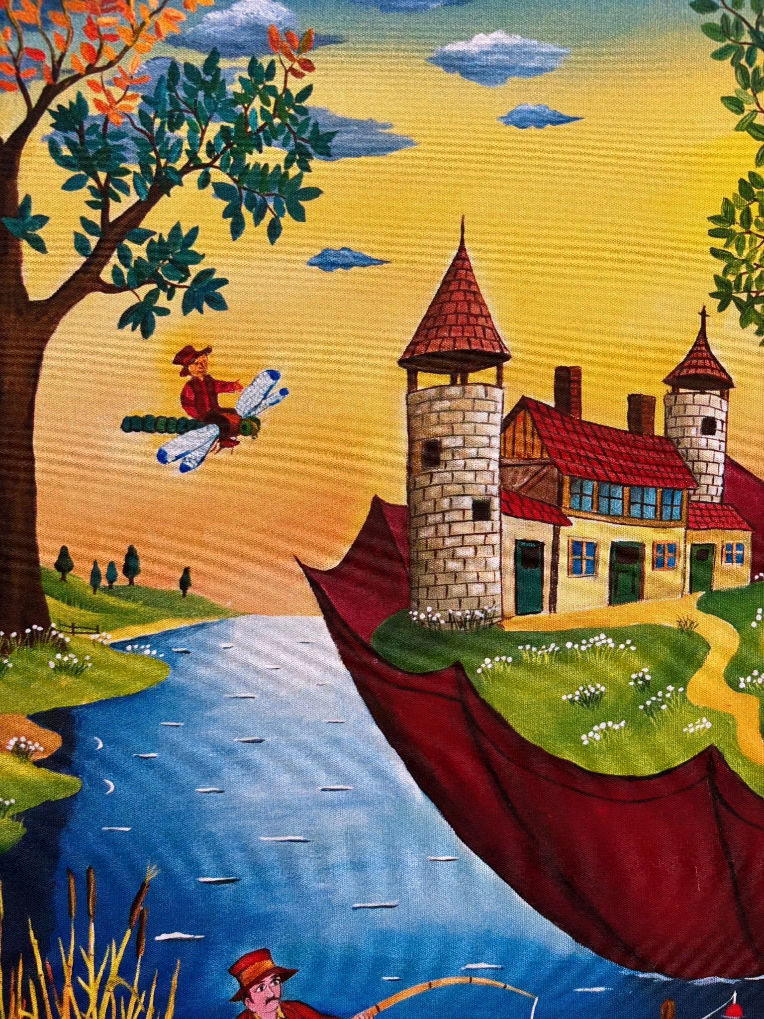 Print "Red Umbrella" by Mihai Dascalu 39.5" x 27.5" - ThePopUp Art Gallery