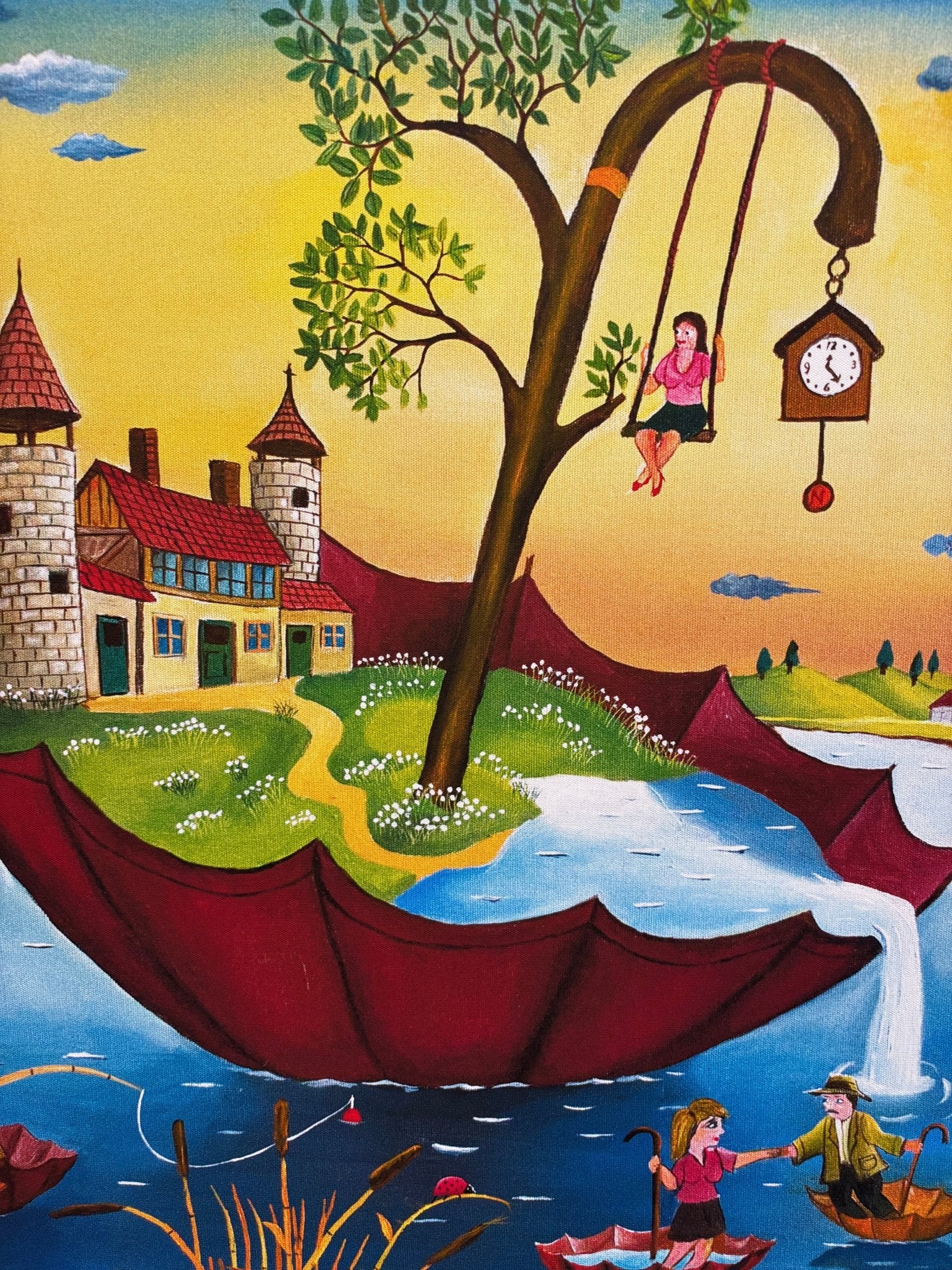 Print "Red Umbrella" by Mihai Dascalu 39.5" x 27.5" - ThePopUp Art Gallery