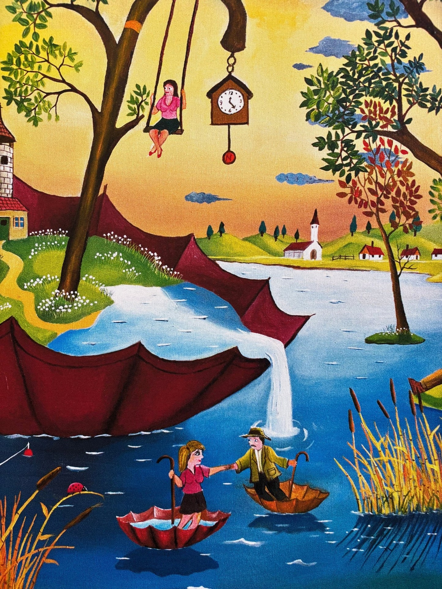 Print "Red Umbrella" by Mihai Dascalu 39.5" x 27.5" - ThePopUp Art Gallery