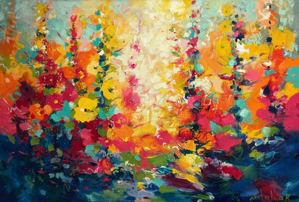 Original Painting "July Impression" by Natalya Romanovsky 60" x 40" - ThePopUp Art Gallery