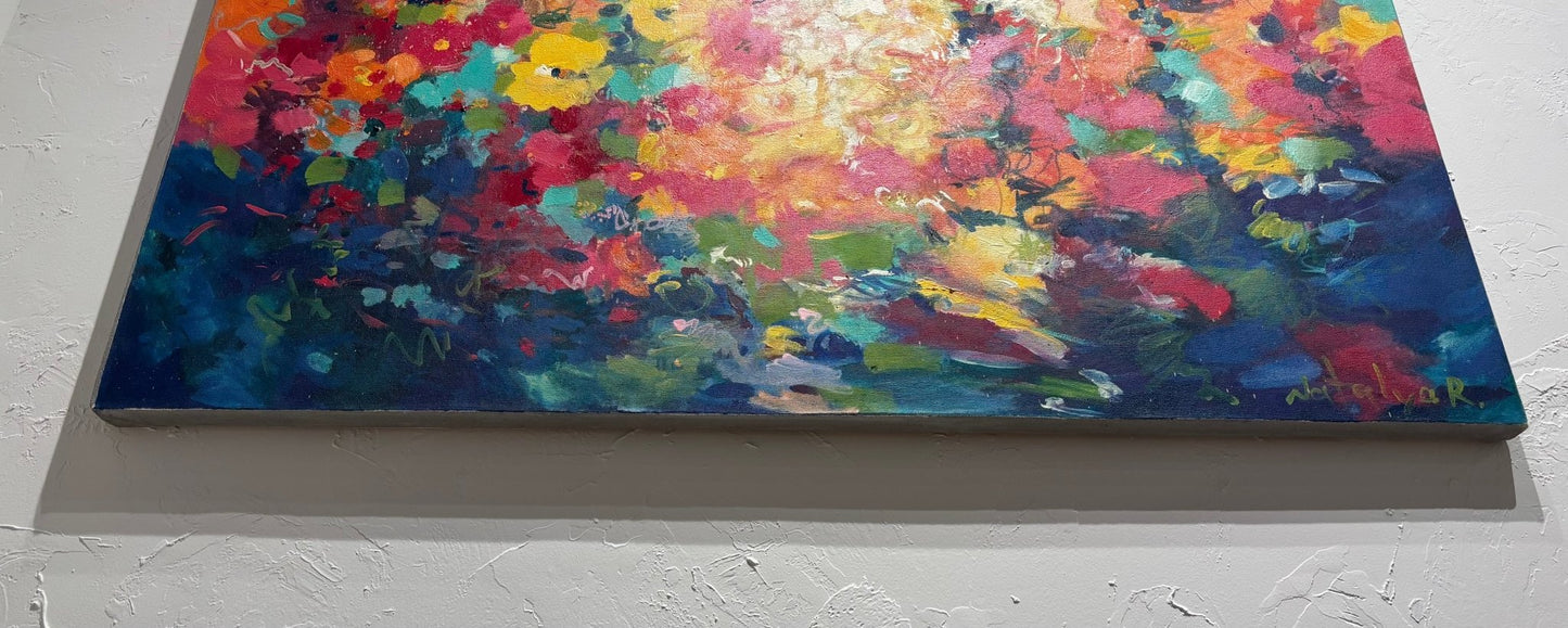 Original Painting "July Impression" by Natalya Romanovsky 60" x 40" - ThePopUp Art Gallery