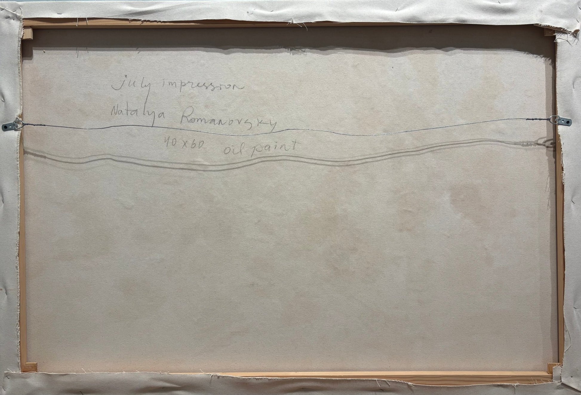 Original Painting "July Impression" by Natalya Romanovsky 60" x 40" - ThePopUp Art Gallery