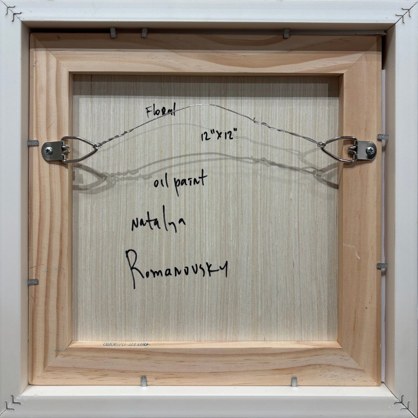 Original Painting "Floral" by Natalya Romanovsky 12" x 12" - ThePopUp Art Gallery